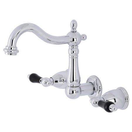 KINGSTON BRASS KS1251PKL Duchess 2-Handle Wall Mount Bathroom Faucet, Polished Chrome KS1251PKL